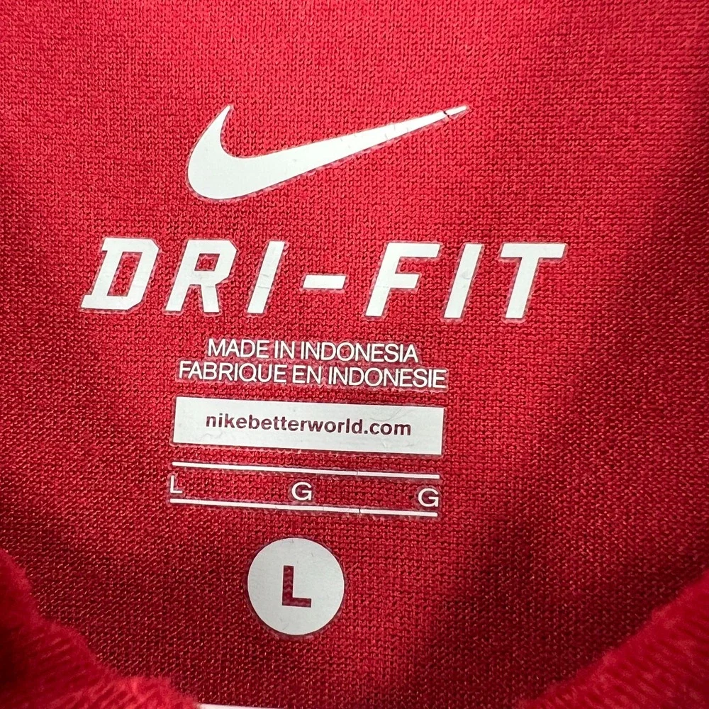 Alabama Crimson Tide Polo Shirt Mens Large Red Short Sleeve‎ Nike SEC NCAA
